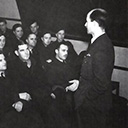 Briefing by Squadron Leader Leathedale, the Intelligence Officer.