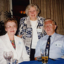 Jean again, with Bill's squadron mate Laurie Woods, DFC & wife Barbara.