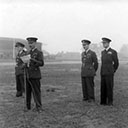 Final Parade, East Kirkby 460 Squadron October, 1945. DROs being read proclaiming the completion of 460 squadron tour of duty.